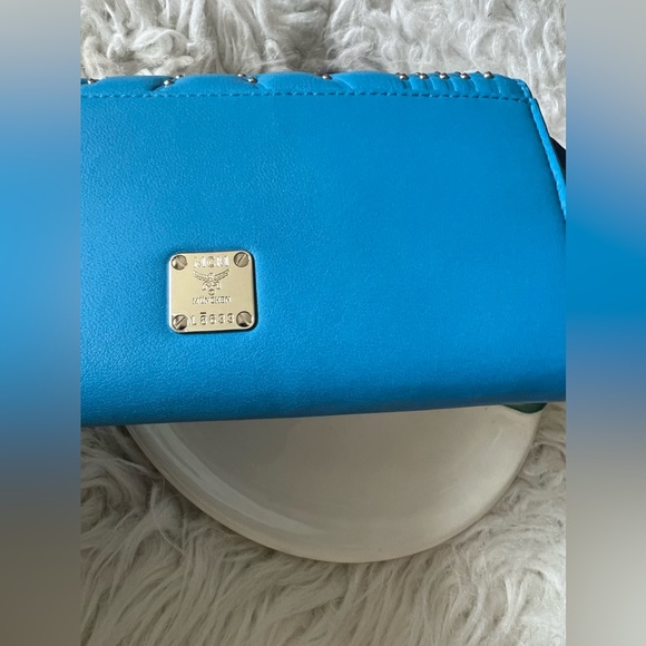 NWT MCM Swarovzki studded wristlet long wallet - Picture 4 of 8